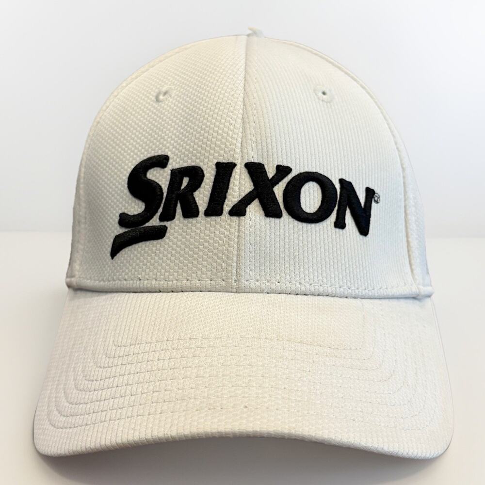 Srixon ZStar Mens White Perfect Fit Stretched Fitted Hat Size M/L Baseball Cap